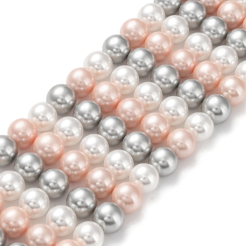 5 strand Shell Mixed color 8mm Hole: 1mm Pearl Bead Strands Grade A ...