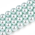 thumbnail image 1 of 5 strands Glass Pearl Beads Strands Round Light Cyan 12mm Hole: 0.8mm about 35pcs/strand 16.14''(41cm), 1 of 5
