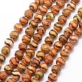 thumbnail image 1 of 5 strands style Wave Pattern dZi Beads Weathered Agate Bead Strands Round Dyed & Heated Sandy Brown 8mm Hole: 1mm about 47pcs/strand 15 inch, 1 of 3