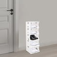 thumbnail image 1 of 5-tier Modern Rectangular Floor Standing Free Standing Shoe Rack 10.51*9.69*30.12 for Entrances, Porches, 1 of 20