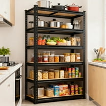5-tier Storage Shelves - Garage Shelving - Heavy Duty Adjustable Garage Shelves - Large Shelves For Tool Storage  60"
