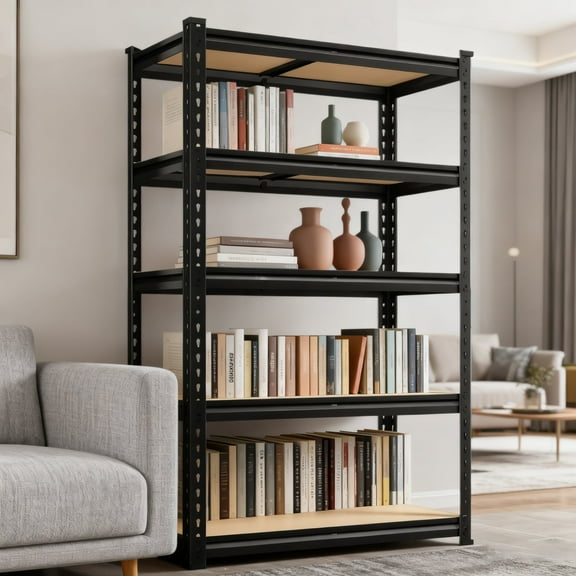 5-tier Storage Shelves - Garage Shelving - Heavy Duty Adjustable Garage Shelves - Large Shelves For Tool Storage - 72"