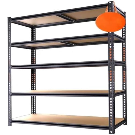 5-tier Storage Shelves - Garage Shelving - Heavy Duty Adjustable Garage Shelves - Large Shelves For Tool Storage - Utility Rack - Shelf Suitable For Kitchens - Garages - Warehouses And Basements
