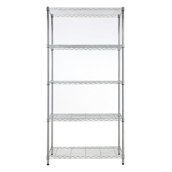 5 tier chrome utility wire shelving unit 14x36x72in