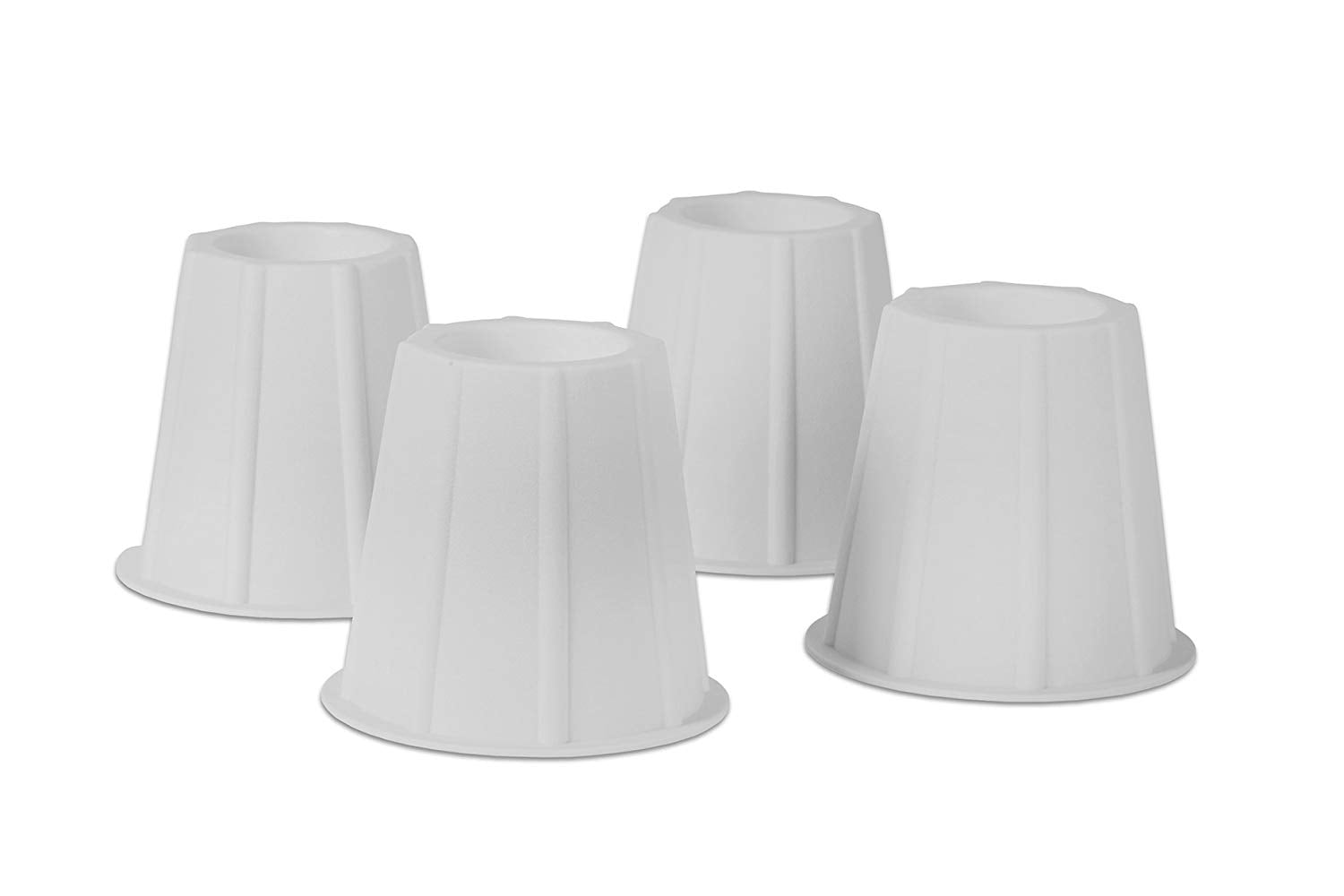 Housewares Goods, 5 to 6-Inch White Bed Risers, Round Set of 4, Durable ...