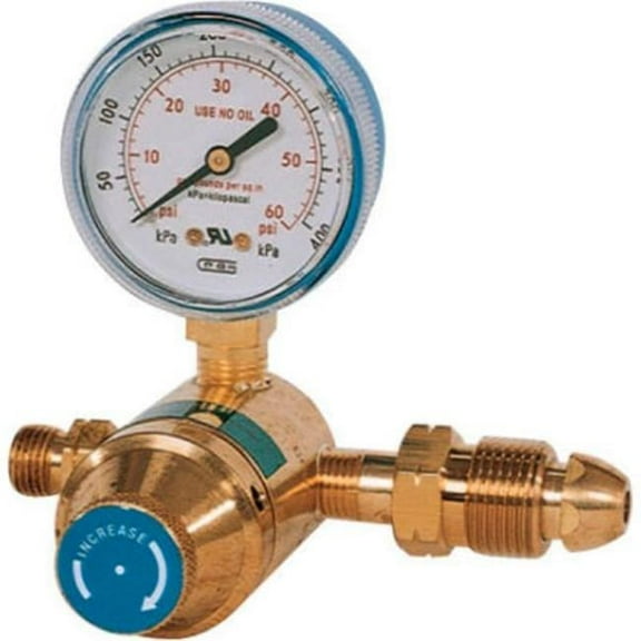 5 to 60 PSI & 0.25 in. NPT Propane Regulator with POL Inlet Spud & Nut