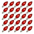 thumbnail image 1 of 5 watt 120V C7 Transparent Red Twinkle Replacement Bulb - Pack of 25, 1 of 1