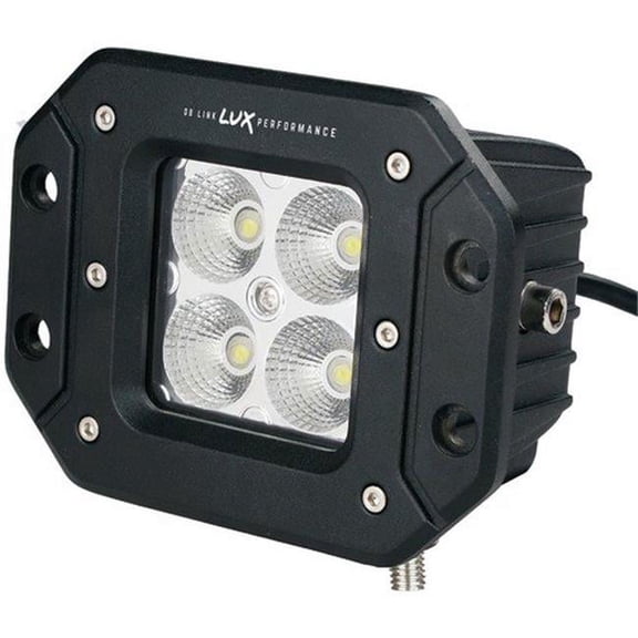 5 watt LEDs x 4, 1200 Lumen Lux Performance Square LED Flood Work Light - 3 in.