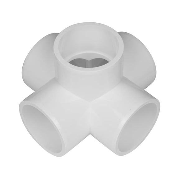 5 way X -2" - Furniture Grade PVC Fitting