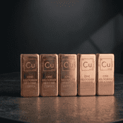 ALFIQ Solid Copper Bullion Bars, Copper Ingot, 2 in x 2 in x 5 in, 5 Count New
