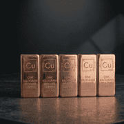 ALFIQ 99.9% Pure Copper Bullion Bars, 1 KG Copper Ingots, 5 Count, 5 KG Set, Solid Copper Metal Bars for Collecting, Stacking, Display and Storage