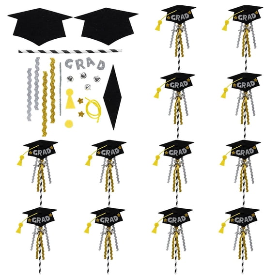 5" x 10" Elementary Graduation Wand Craft Kit - Makes 12