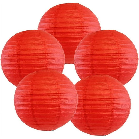 5 x 10" Red Paper Lanterns Party Wedding Home Decoration