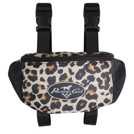 5” x 10” x 7” Professional's Choice Horse Saddle 600D Polyester Pommel Bag Cheetah