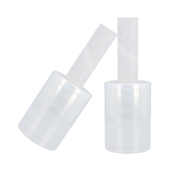 SSBM Mini Hand Stretch Wrap with Extended Core 5" x 1000' 24 Rolls 80 Gauge Clear Plastic Shrink Film for Packing Wrapping