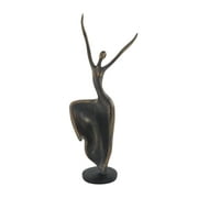 5" x 16" Brass Polystone Dancer Sculpture, by DecMode