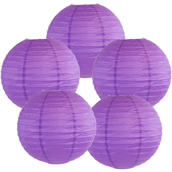 5 x 16" Purple Paper Lanterns Party Wedding Home Decoration