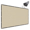 thumbnail image 1 of 5' x 18' Beige Privacy Fence Screen Heavy Duty Windscreen Mesh Fencing Shade Fabric with Brass Grommets for Outdoor Fence Garden Patio Swimming Pool, 1 of 8