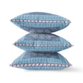 thumbnail image 1 of 5 x 18 x 18 in. Blue Blown Seam Floral Indoor & Outdoor Throw Pillow, 1 of 1