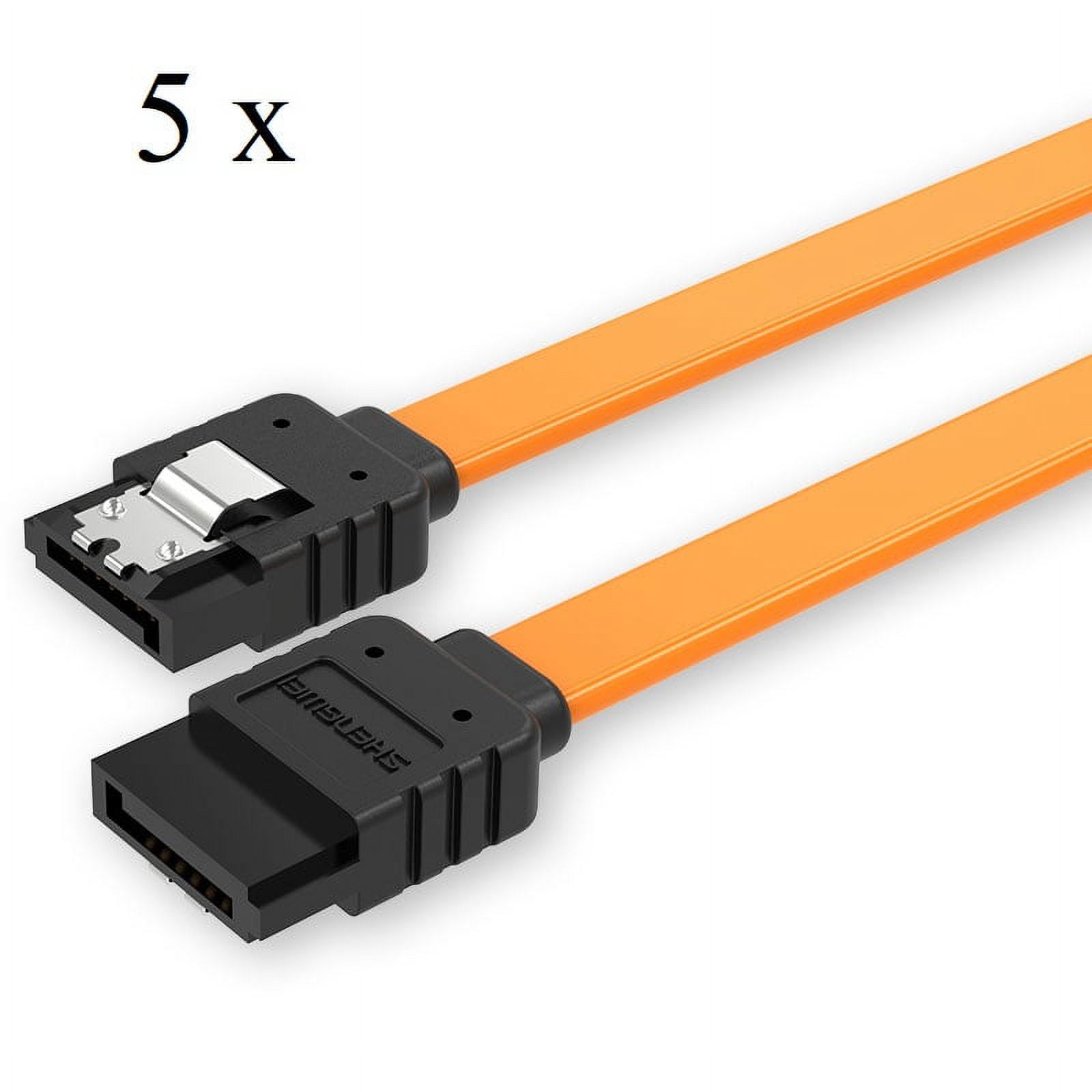 5 x 18inch SATA 3.0 III SATA3 SATAiii 6Gb/s Data Cable Wire 50cm for HDD  Hard Drive SSD- Orange 
