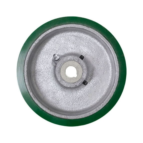 5" x 2" Poly Tread on Cast Iron Keyed Drive Wheel - 12mm Bore - Service Caster