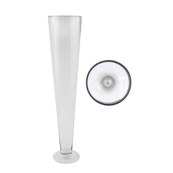 5" x 20" Trumpet Pilsner Glass Vase - Set of 6, Clear Durable and Versatile