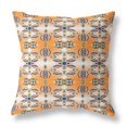 thumbnail image 1 of 5 x 20 x 20 in. Orange & Gray Abstract Blown Seam Suede Throw Pillow, 1 of 1
