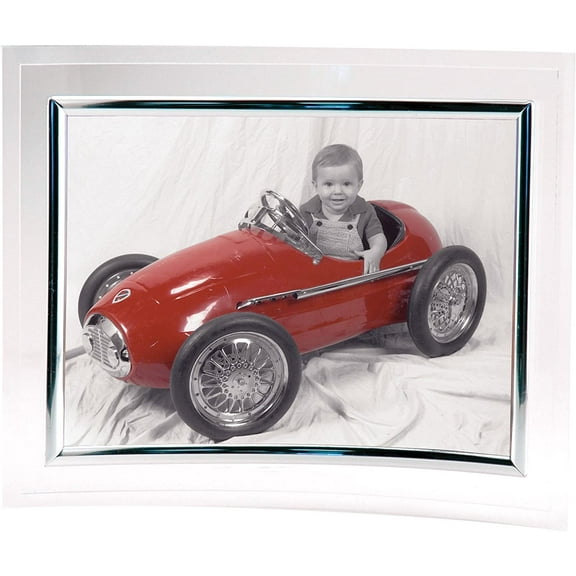 5" x 3.5" Curved Plastic Picture Frames with Silver Bezel - Pack of 24
