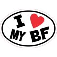 thumbnail image 1 of 5 x 3.5 Oval I Love My BF Sticker Boyfriend Car Bumper Decal Cup, 1 of 1