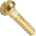 thumbnail image 1 of #5 x 3/8" Round Head Wood Screws, Solid Brass, Slotted Drive, Partially Threaded, Quantity 100, 1 of 6