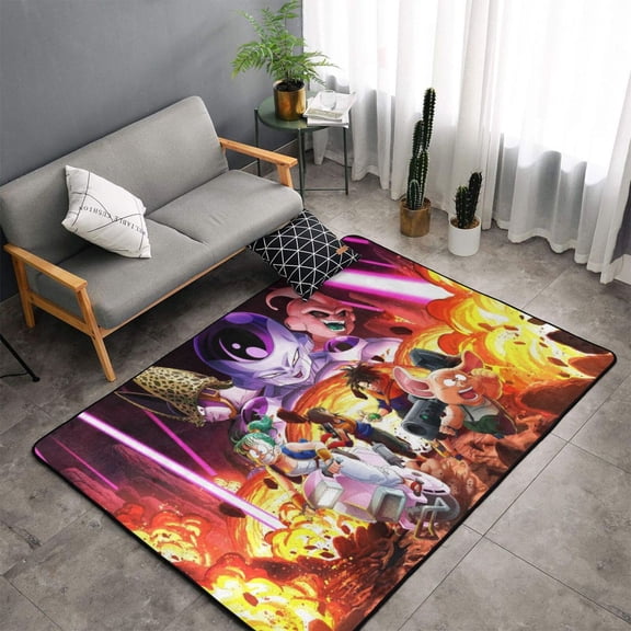 5′x 3′Area Rug Dragon Ball Rugs Non-Slip Soft Carpet Soft Floor Mats for Home Decor Living Room Bedroom Mat 60"X39"
