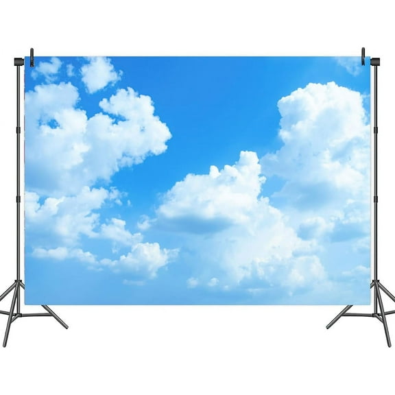 5 x 3 ft Blue Sky White Cloud Backdrop Sky Cloud Photography Backdrop Newborn Spring Kids Children Aviator Baby Shower Wedding Party Decoration Studio Props