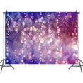 thumbnail image 1 of 5 x 3 ft Purple Bokeh Light Spots Backdrop Dream Light Colorful Glitter Dots Halos Photography Backdrop Girl Birthday Party Baby Shower Decoration Webcast Shoot Photo Background (Not Glitter), 1 of 5