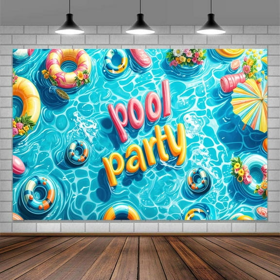 5 x 3 ft Summer Banner Pool Party Decorations Swimming Pool Party Party Decorations for Kids Beach Themed Birthday Baby Shower Party Supplies for Summer Holiday Indoor Outdoor