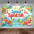 thumbnail image 1 of 5 x 3 ft Summer Splish Splash Backdrop Swiming Pool Duck Hawaiian Flamingo Photography Background Birthday Party Decorations for Tropical Beach Pool Summer Holiday Party Photo Props, 1 of 5
