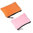 thumbnail image 1 of 5" x 4" Coin Purse Pouch, 2 Pcs Change Purses Small Organizer Bags with Zipper Canvas for Home, Orange/Peach Pink, 1 of 6