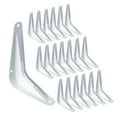 thumbnail image 1 of Dynaforge 20 Pack White 5x4 in. Heavy Duty Dual Rib Floating Shelf Bracket L Shape 120 lbs. Load Capacity, 1 of 6
