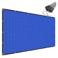 thumbnail image 1 of 5' x 46' Blue Privacy Fence Screen Heavy Duty Windscreen Mesh Fencing Shade Fabric with Brass Grommets for Outdoor Fence Garden Patio Swimming Pool, 1 of 8