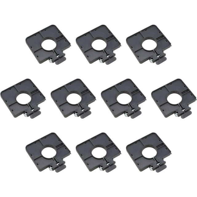 5" x 5" Heavy-Duty EZ Set Vinyl Fence Post Mounting Bracket and Post Stiffener for 2" (1 7/8" OD) Round Posts (Pack 10)