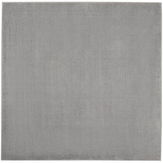 5 x 5 ft. Silver Gray Non Skid Indoor & Outdoor Square Area Rug
