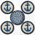 thumbnail image 1 of 5 x 5 in. Anchor Coasters in a Basket, Navy, 1 of 1