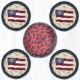 thumbnail image 1 of 5 x 5 in. CNB-15 Primitive Star Flag Coasters in a Basket, 1 of 1