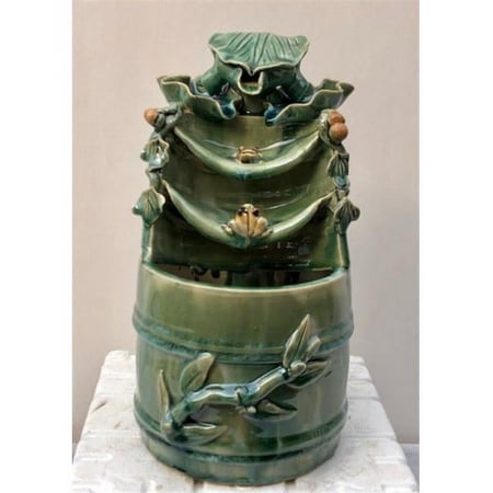 5 x 5 x 12 in. Ceramic Table Top Water Fountain