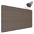 thumbnail image 1 of 5' x 51' Brown Privacy Fence Screen Heavy Duty Windscreen Mesh Fencing Shade Fabric with Brass Grommets for Outdoor Fence Garden Patio Swimming Pool, 1 of 8