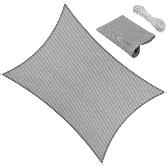 5' x 6' Sun Shade Awning Permeable Fabric Pergola Cover, for Outdoor Patio Lawn Garden Backyard Carport, Gray