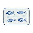 thumbnail image 1 of 5 x 7.5 in. Porcelain Dinner Plate, Blue & White - Large, 1 of 1