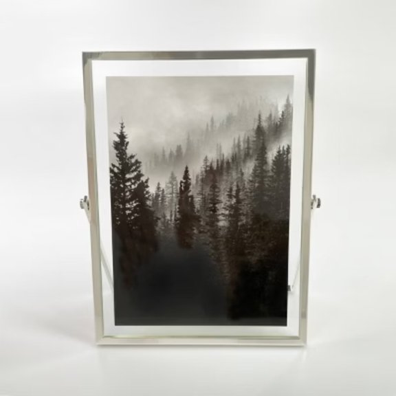 5" x 7" Addison Frame Silver: Sleek Metal, Glass, Easel Back, Tabletop Display