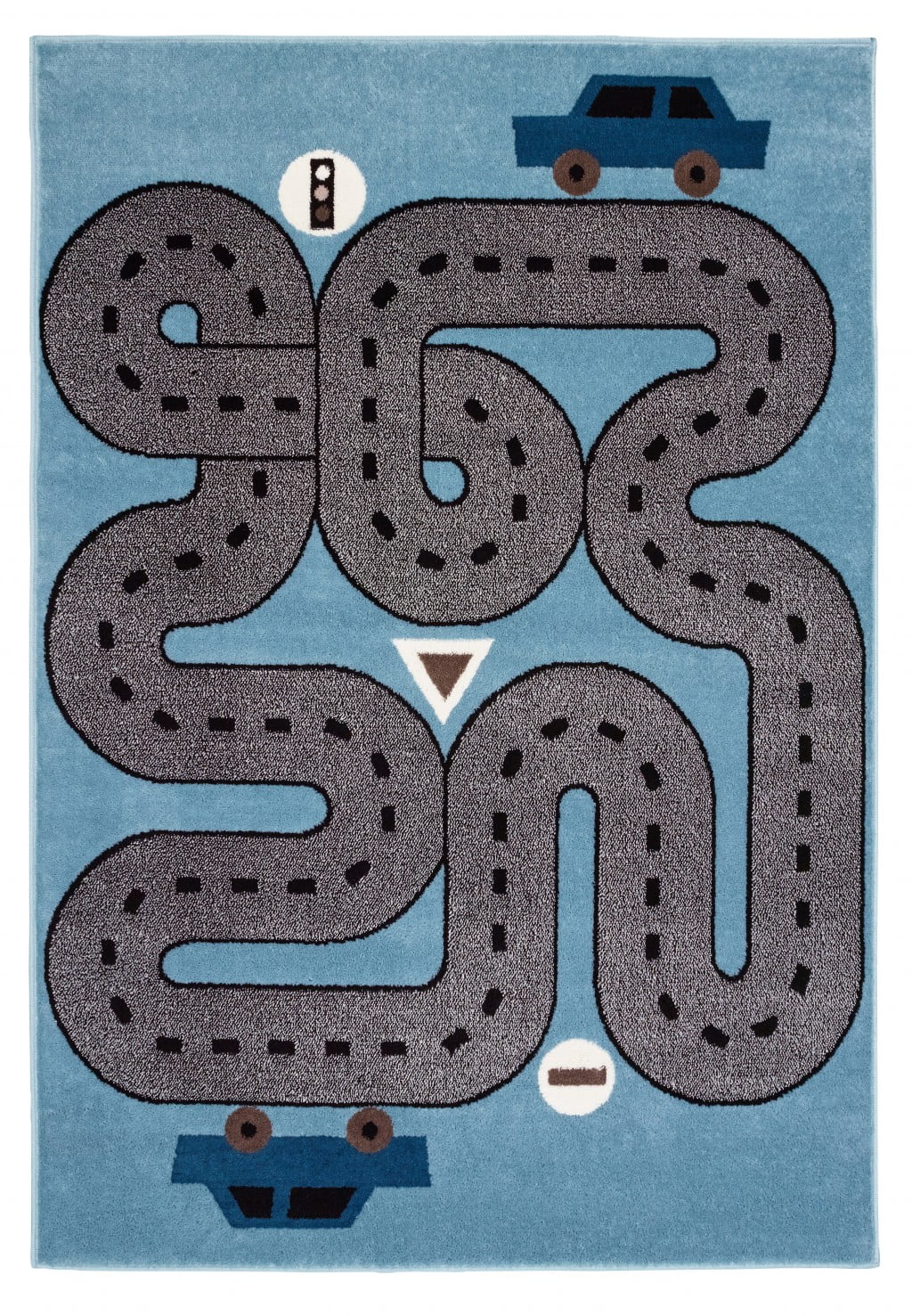 5â€™ x 7â€™ Blue Imaginative Racetrack Area Rug - Walmart.com