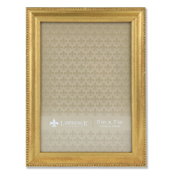 5" x 7" Burnished Gold Picture Frame - Classic Bead Border