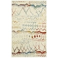 thumbnail image 1 of 5â€™ x 7â€™ Cream Abstract Berber Pattern Area Rug, 1 of 2